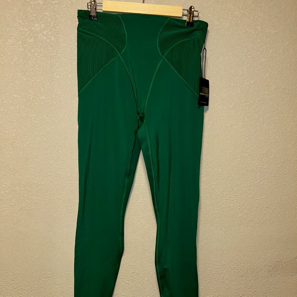 Savage x Fenty Green Ribbed Leggings